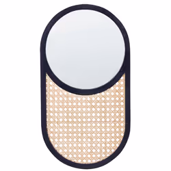 Wall Mirror BALEAL 30 cm 56 cm Rattan Natural