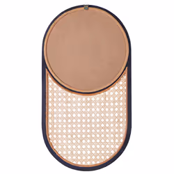 Wall Mirror BALEAL 30 cm 56 cm Rattan Natural