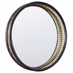 Wall Mirror DAKSA 60 cm 60 cm Rattan Black