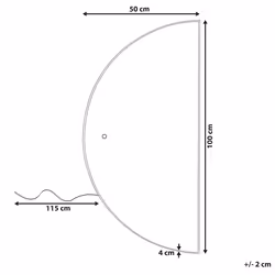 LED Bathroom Mirror LOUE 50 cm 100 cm Silver