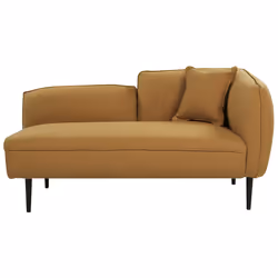 Right Hand Chaise Lounge CHEVANNES Boucle Mustard
