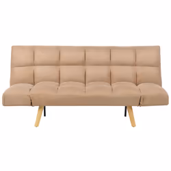 Sofa Bed INGARO Fabric Light Brown 2 Seater