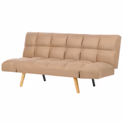 Sofa Bed INGARO Fabric Light Brown 2 Seater