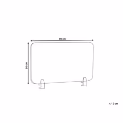 Desk Screen 80 x 50 cm Beige SPLIT