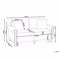 Sofa GINNERUP Fabric Light Beige 2 Seater