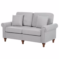 Sofa GINNERUP Fabric Light Grey 2 Seater