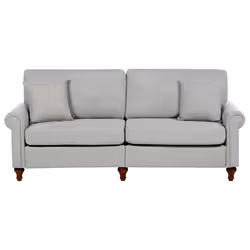 Sofa GINNERUP Fabric Light Grey 3 Seater