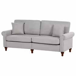 Sofa GINNERUP Fabric Light Grey 3 Seater