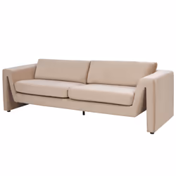 Sofa MAUNU Velvet Sand Beige 3 Seater