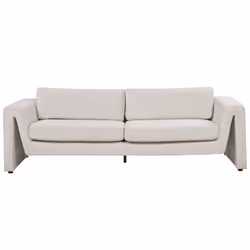 Sofa MAUNU Velvet Light Beige 3 Seater