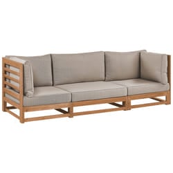 Garden Sofa 3 Seater TRANI Modular Certified Acacia Wood Light Brown