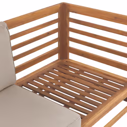 Garden Sofa 3 Seater TRANI Modular Certified Acacia Wood Light Brown