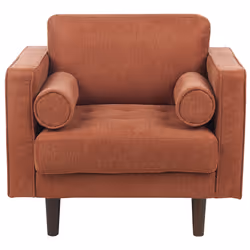 Armchair NURMO Fabric Golden Brown