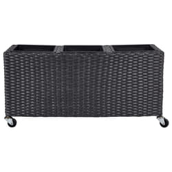 Plant Pot BELLIS PE Rattan 82 cm Black