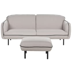 Sofa TONSBERG Fabric Light Grey with Ottoman 3 Seater