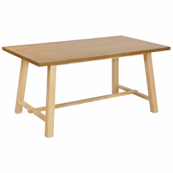 Dining Table BARNES Natural Ash Wood 160 cm 90 cm