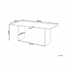 Dining Table MOORA Natural Ash Wood 180 cm 90 cm