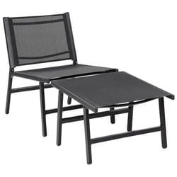 Garden Chair MARCEDDI Metal Black
