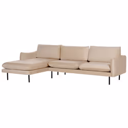 Corner Sofa VINTERBRO Velvet Beige 4 Seater Right Hand