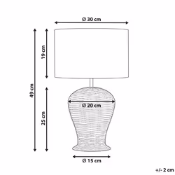 Table Lamp FURELOS Rattan Natural