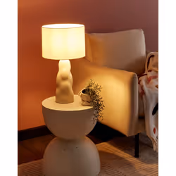 Table Lamp VILAR Ceramic Beige