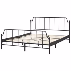 Bed Metal MAURESSAC 160 x 200 cm (EU King Size) Black