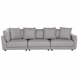 Sofa SIGTUNA Fabric Light Grey 3 Seater
