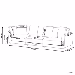 Sofa SIGTUNA Fabric Light Grey 3 Seater