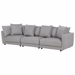 Sofa SIGTUNA Fabric Light Grey 3 Seater