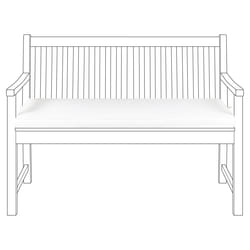 Bench Seat Pad Cushion VIVARA 112 x 54 cm Off-White