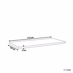 Bench Seat Pad Cushion VIVARA 112 x 54 cm Off-White