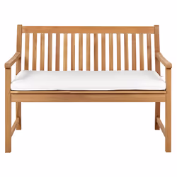 Bench Seat Pad Cushion VIVARA 112 x 54 cm Off-White