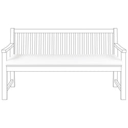 Bench Seat Pad Cushion VIVARA 152 x 54 cm Off-White
