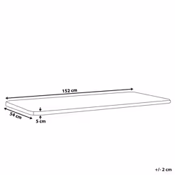 Bench Seat Pad Cushion VIVARA 152 x 54 cm Off-White