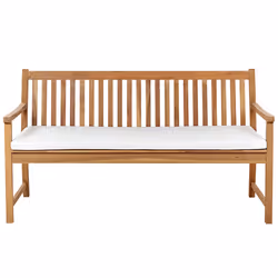 Bench Seat Pad Cushion VIVARA 152 x 54 cm Off-White
