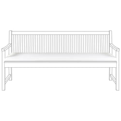 Bench Seat Pad Cushion VIVARA 169 x 50 cm White