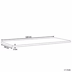 Bench Seat Pad Cushion VIVARA 169 x 50 cm White