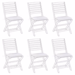 Set of 6 Garden Chair Cushions TOLVE 39 x 31 cm Off-White