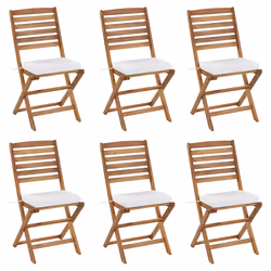 Set of 6 Garden Chair Cushions TOLVE 39 x 31 cm Off-White
