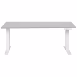 Electric Adjustable Standing Desk 160 x 72 cm Grey and White DESTINES