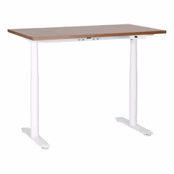 Electric Adjustable Standing Desk 120 x 72 cm Dark Wood and White DESTINAS