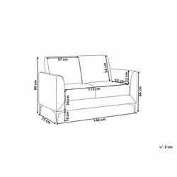 Sofa FENES Fabric Beige 2 Seater