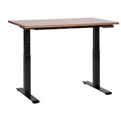 Electric Adjustable Standing Desk 120 x 72 cm Dark Wood and Black DESTINES