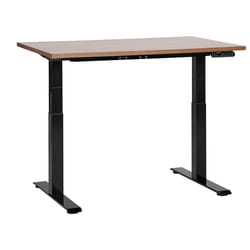 Electric Adjustable Standing Desk 120 x 72 cm Dark Wood and Black DESTINES