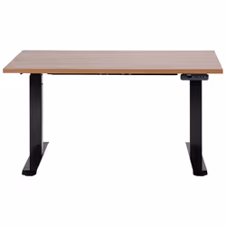Electric Adjustable Standing Desk 120 x 72 cm Dark Wood and Black DESTINES