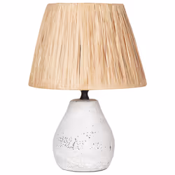 Set of 2 Table Lamps ARWADITO Ceramic Off-White