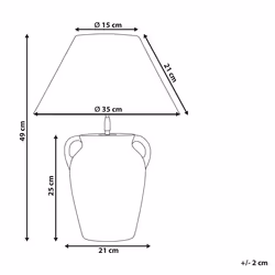 Table Lamp AGEFET Ceramic Grey