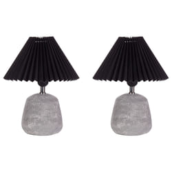 Set of 2 Table Lamps ZEYI Ceramic Black