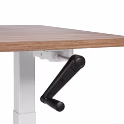 Adjustable Standing Desk 120 x 72 cm Dark Wood and White DESTINES - Additional view 4