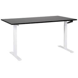 Adjustable Standing Desk 160 x 72 cm Black and White DESTINES